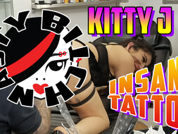 Behind the Scenes of Kitty Jaguar Getting Her Asshole Tattooed! for - AltErotic