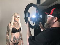 Amber Luke Chest Tattoo Behind The Scenes for - AltErotic